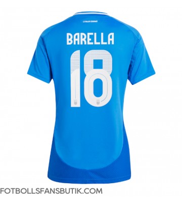 Italien Nicolo Barella #18 Replika Hemmatröja Damer EM 2024 Kortärmad